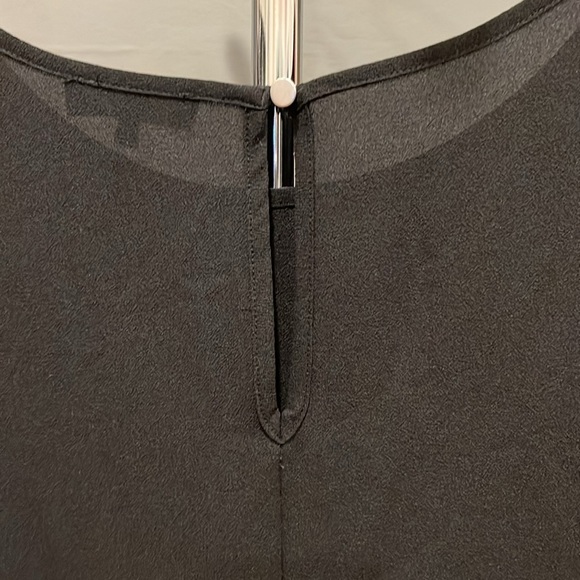 🇪🇸🐠1. State blouse ruffle sleeves keyhole back black XS - Picture 4 of 7